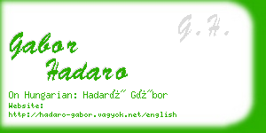 gabor hadaro business card